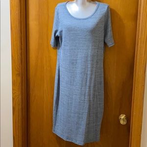 Denim-look Lularoe Julia sheath - L